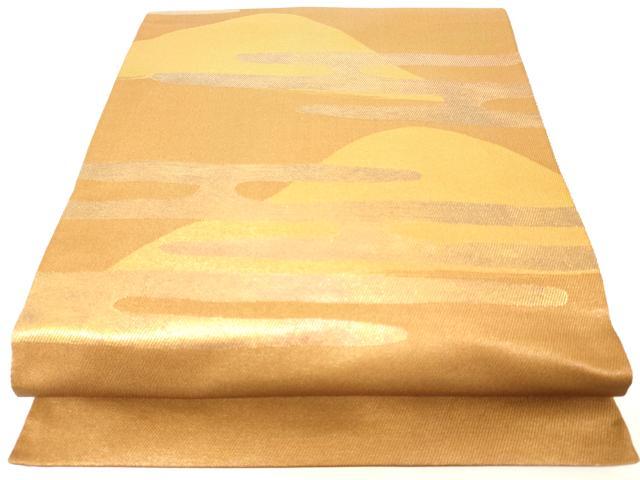 平和屋着物◎太鼓柄袋帯 吉織 霞山文 金糸 正絹 逸品 DAAK2197zy