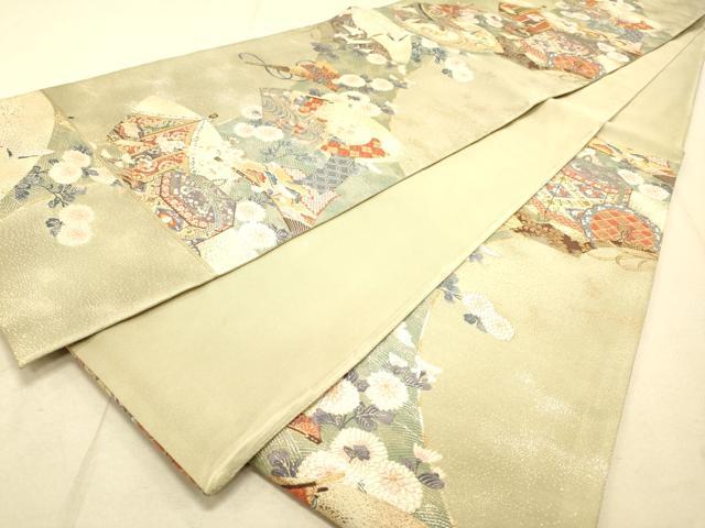 平和屋着物◎六通柄袋帯 春日織 時代絵巻 金銀糸 正絹 逸品 DAAK2247zy