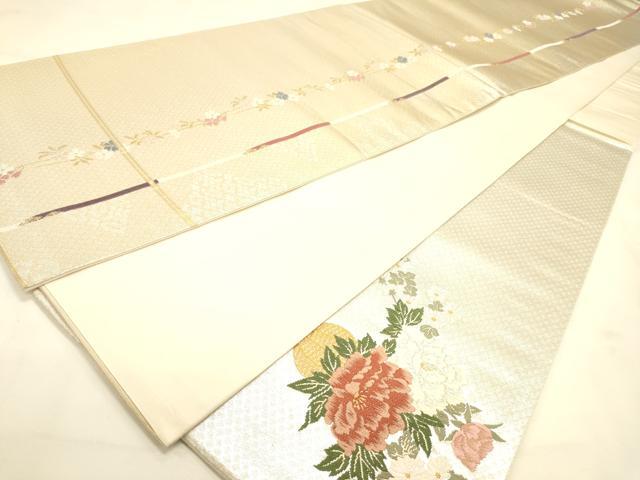 平和屋着物◎太鼓柄袋帯 唐織 花車文 金銀糸 正絹 逸品 DAAK2317zy