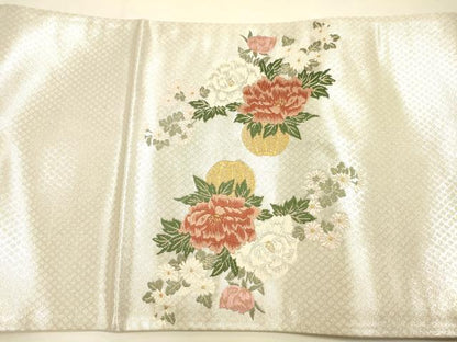 平和屋着物◎太鼓柄袋帯 唐織 花車文 金銀糸 正絹 逸品 DAAK2317zy