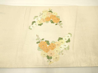 平和屋着物◎太鼓柄袋帯 駒刺繍 総刺繍 花車文 金糸 正絹 逸品 DAAK2453zy