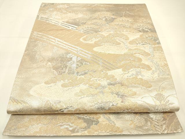 平和屋着物◎六通柄袋帯 京洛錦 二重引箔 正絹 逸品 DAAK2471zy