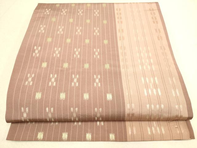 平和屋着物◎六通柄京袋帯 間道 正絹 逸品 DAAK2617ob