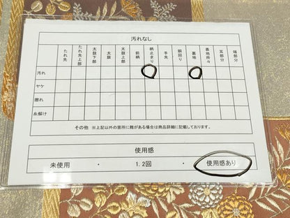 平和屋着物◎六通柄袋帯 草花文 金糸 引箔 正絹 逸品 DAAK2729ob