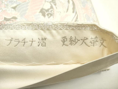 平和屋着物◎六通柄袋帯 更紗大華文 プラチナ箔 正絹 逸品 DAAK2735ob