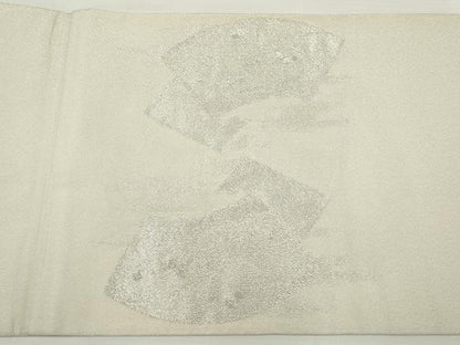 平和屋着物◎綴れ 太鼓柄袋帯 地紙重ね文 銀糸 正絹 逸品 DAAK2754ob