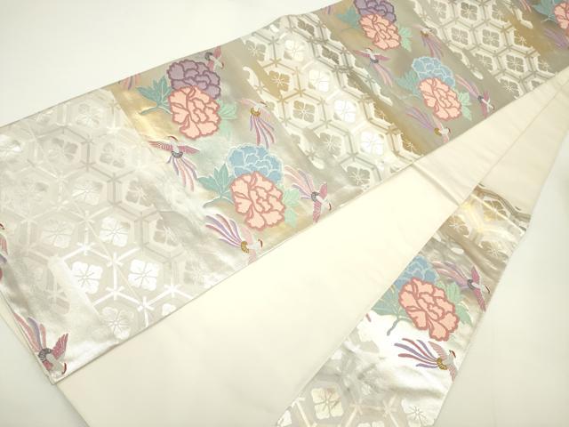 平和屋着物◎佐賀錦 六通柄袋帯 唐織 鳳凰花文 金銀糸 正絹 逸品 DAAK2761ob