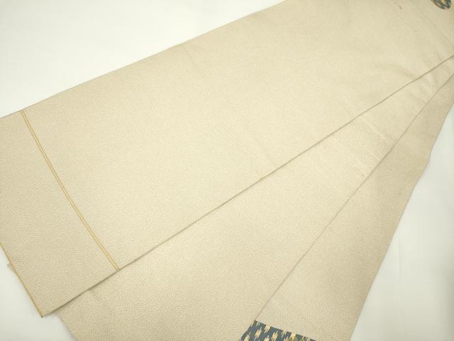 平和屋着物◎綴れ 太鼓柄袋帯 松皮菱鴛鴦花文 金糸 正絹 逸品 DAAK2774ob
