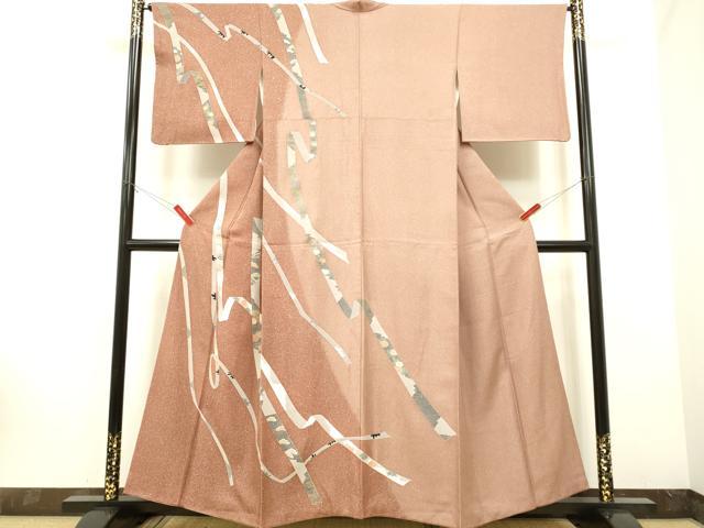 平和屋着物●訪問着 蔓帯花文 金彩 正絹 逸品 DAAK3575du