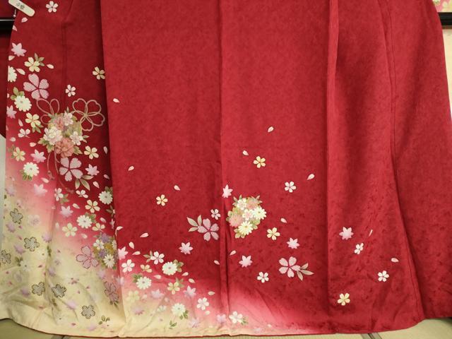 平和屋着物●豪華振袖　雪輪舞桜　暈し染め　金彩　正絹　逸品　DAAK4431ic