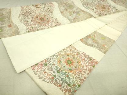 平和屋着物◎六通柄袋帯 正倉院鳳凰花文 金銀糸 正絹 逸品 DAAK5803re