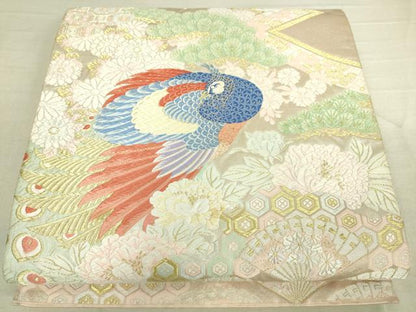 平和屋着物◎六通柄袋帯 唐織 名鳥錦聚 金銀糸 正絹 逸品 DAAK5824re