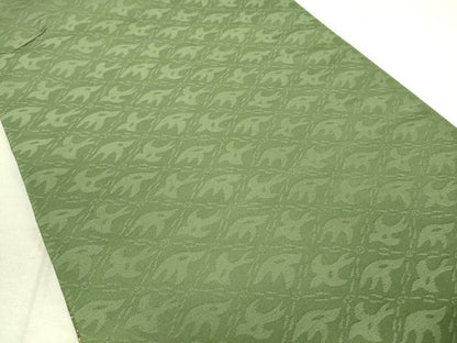 平和屋着物◎両面 六通柄袋帯 地紙花文 金糸 正絹 逸品 DAAK5841re