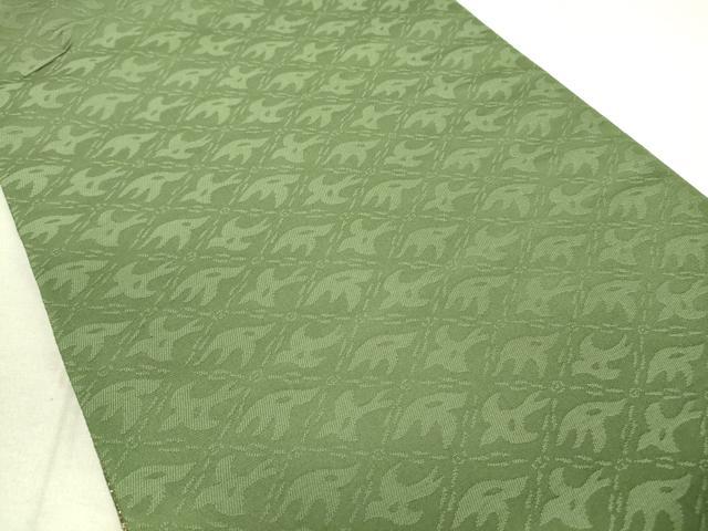 平和屋着物◎両面 六通柄袋帯 地紙花文 金糸 正絹 逸品 DAAK5841re
