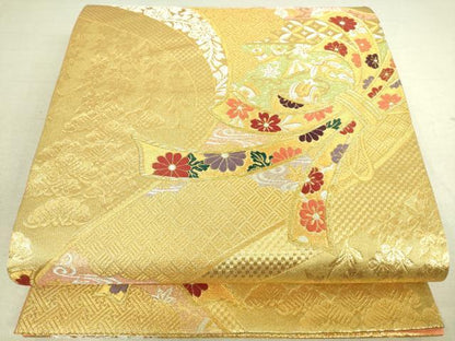 平和屋着物◎六通柄袋帯 宝尽くし 束ね熨斗花文 金銀糸 正絹 逸品 DAAK5845re