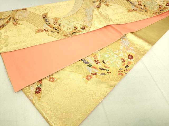 平和屋着物◎六通柄袋帯 宝尽くし 束ね熨斗花文 金銀糸 正絹 逸品 DAAK5845re