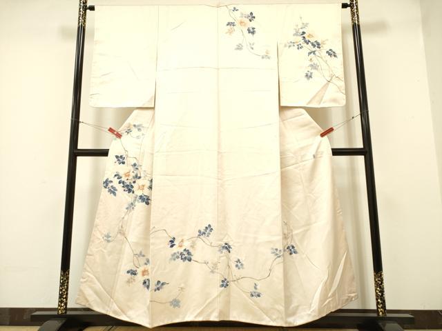 平和屋着物■訪問着　友禅　作家物　草花文　正絹　逸品　DAAK7125yyy