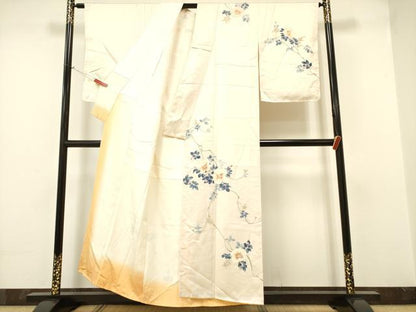平和屋着物■訪問着　友禅　作家物　草花文　正絹　逸品　DAAK7125yyy