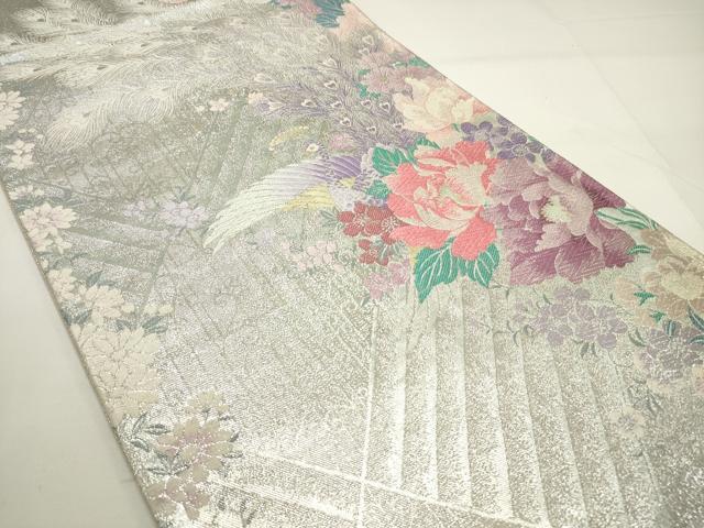平和屋着物◎六通柄袋帯 花鳥文 金銀糸 正絹 逸品 DAAK7554xg