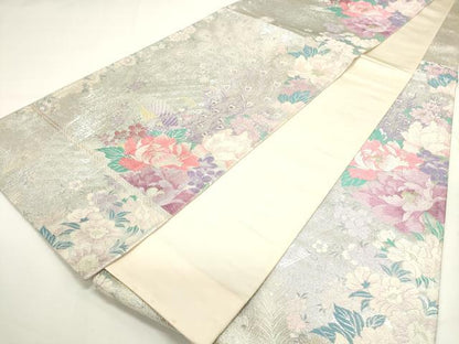 平和屋着物◎六通柄袋帯 花鳥文 金銀糸 正絹 逸品 DAAK7554xg
