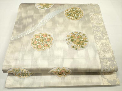 平和屋着物◎六通柄袋帯 古代の旅 蝋纈と正倉院華文 金糸 正絹 逸品 DAAK7690xg