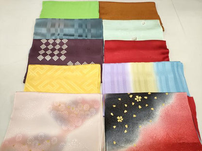 平和屋着物★和装小物　上質な帯揚げ10枚セット　逸品　DAAK7992xg