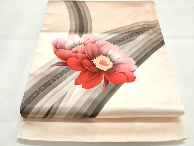 平和屋着物◎太鼓柄袋帯 作家物 舞花文 金彩 正絹 逸品 DAAK8004bc