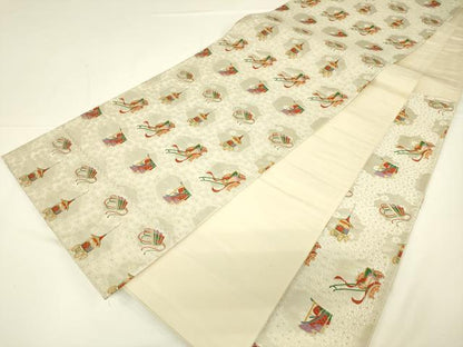 平和屋着物◎六通柄袋帯 唐織 京の絵巻 金銀糸 正絹 逸品 DAAK8012bc