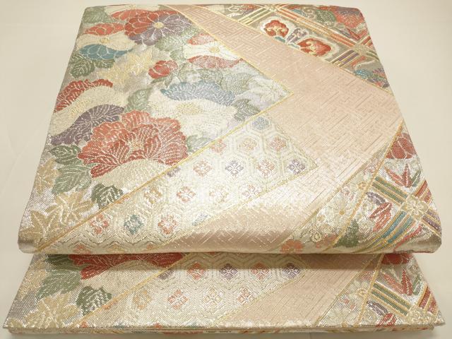 平和屋着物◎佐賀錦 六通柄袋帯 織匠宝文 金銀糸 正絹 逸品 DAAK8226bc