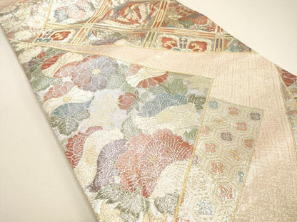 平和屋着物◎佐賀錦 六通柄袋帯 織匠宝文 金銀糸 正絹 逸品 DAAK8226bc