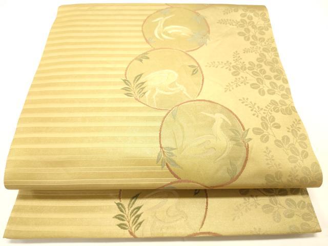 平和屋着物◎六通柄袋帯 花鳥丸文 正絹 逸品 DAAK8240bc