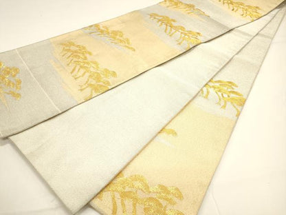 平和屋着物◎綴れ 六通柄袋帯 松文 金銀糸 正絹 逸品 DAAK8290bc
