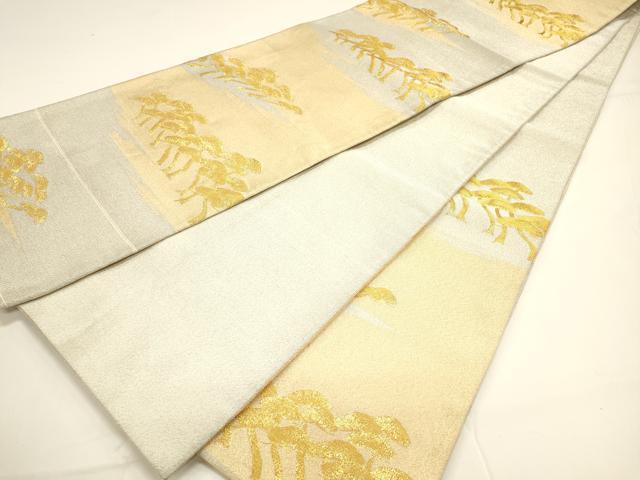 平和屋着物◎綴れ 六通柄袋帯 松文 金銀糸 正絹 逸品 DAAK8290bc