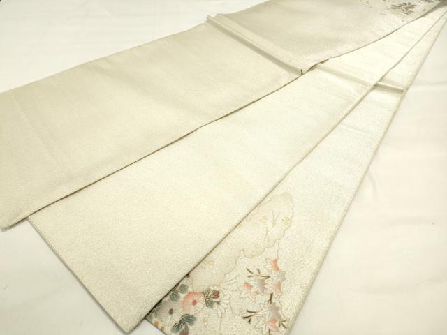 平和屋着物◎太鼓柄袋帯 山鉾 草花松文 金彩 正絹 逸品 DAAK8417bc
