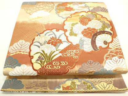 平和屋着物◎六通柄袋帯　唐織　能衣典雅錦　金糸　正絹　逸品　DAAK8428bc
