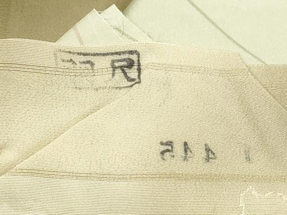 平和屋着物■道行コート 草花文 暈し染め 金彩 反端付き 正絹 逸品 DAAK9339cm