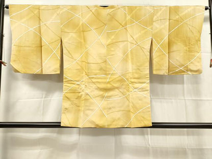 平和屋着物■道行コート 地紋起こし 竹文 暈し染め 正絹 逸品 DAAK9373cm