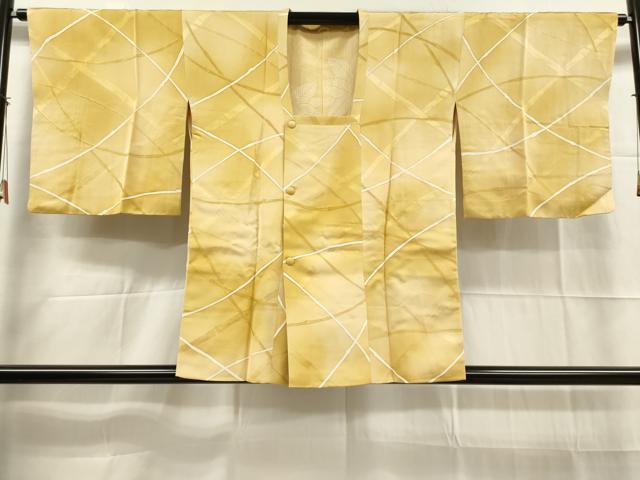 平和屋着物■道行コート 地紋起こし 竹文 暈し染め 正絹 逸品 DAAK9373cm