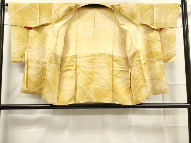 平和屋着物■道行コート 地紋起こし 竹文 暈し染め 正絹 逸品 DAAK9373cm