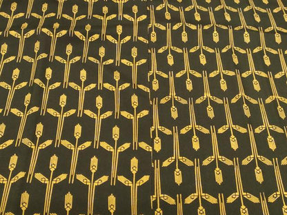平和屋着物■道行コート 草花文 黒地 正絹 逸品 未使用 DAAK9453cm