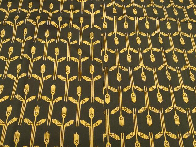 平和屋着物■道行コート 草花文 黒地 正絹 逸品 未使用 DAAK9453cm