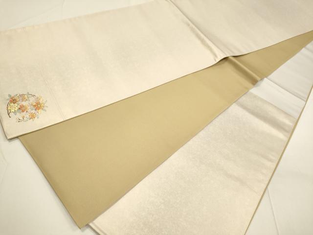 平和屋着物■六通柄袋帯　ワンポイント　螺鈿　霞文　引箔　正絹　逸品　DAAL0279we