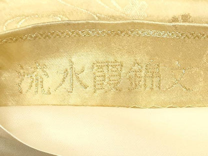 平和屋着物■六通柄袋帯　流水霞錦文　金糸　引箔　正絹　逸品　DAAL0321we