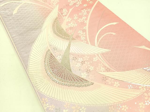 平和屋着物◎六通柄袋帯 唐織 飛鳥文 金銀糸 正絹 逸品 DAAL3001qp