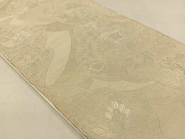 平和屋着物◎六通柄袋帯 更紗花文 金銀糸 正絹 逸品 DAAL3009qp