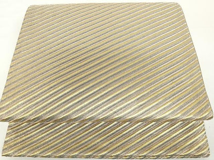 平和屋着物◎全通柄袋帯 斜縞 金糸 正絹 逸品 DAAL3534cd