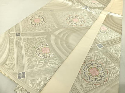 平和屋着物◎六通柄袋帯 唐織 正倉院草花文 金銀糸 正絹 逸品 DAAL3539cd