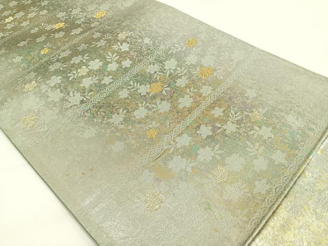 平和屋着物◎六通柄袋帯　舞花文　金銀糸　引箔　正絹　逸品　DAAL3641cd