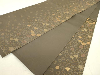 平和屋着物■六通柄袋帯　舞花文　金糸　正絹　逸品　DAAL4124jm