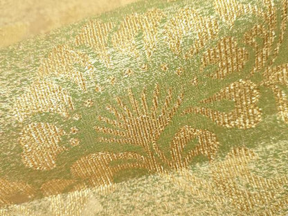 平和屋着物■六通柄袋帯　花唐草文　金糸　正絹　逸品　DAAL4151jm
